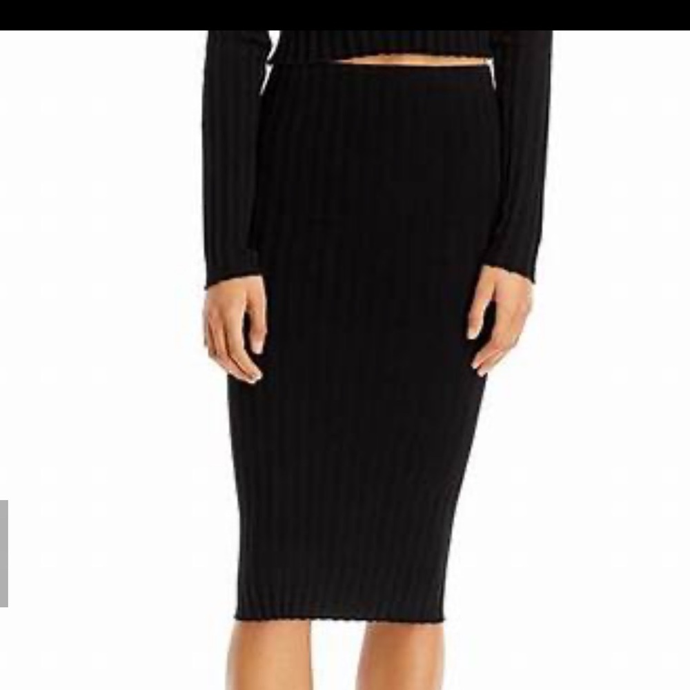 Cotton citizen ribbed skirt